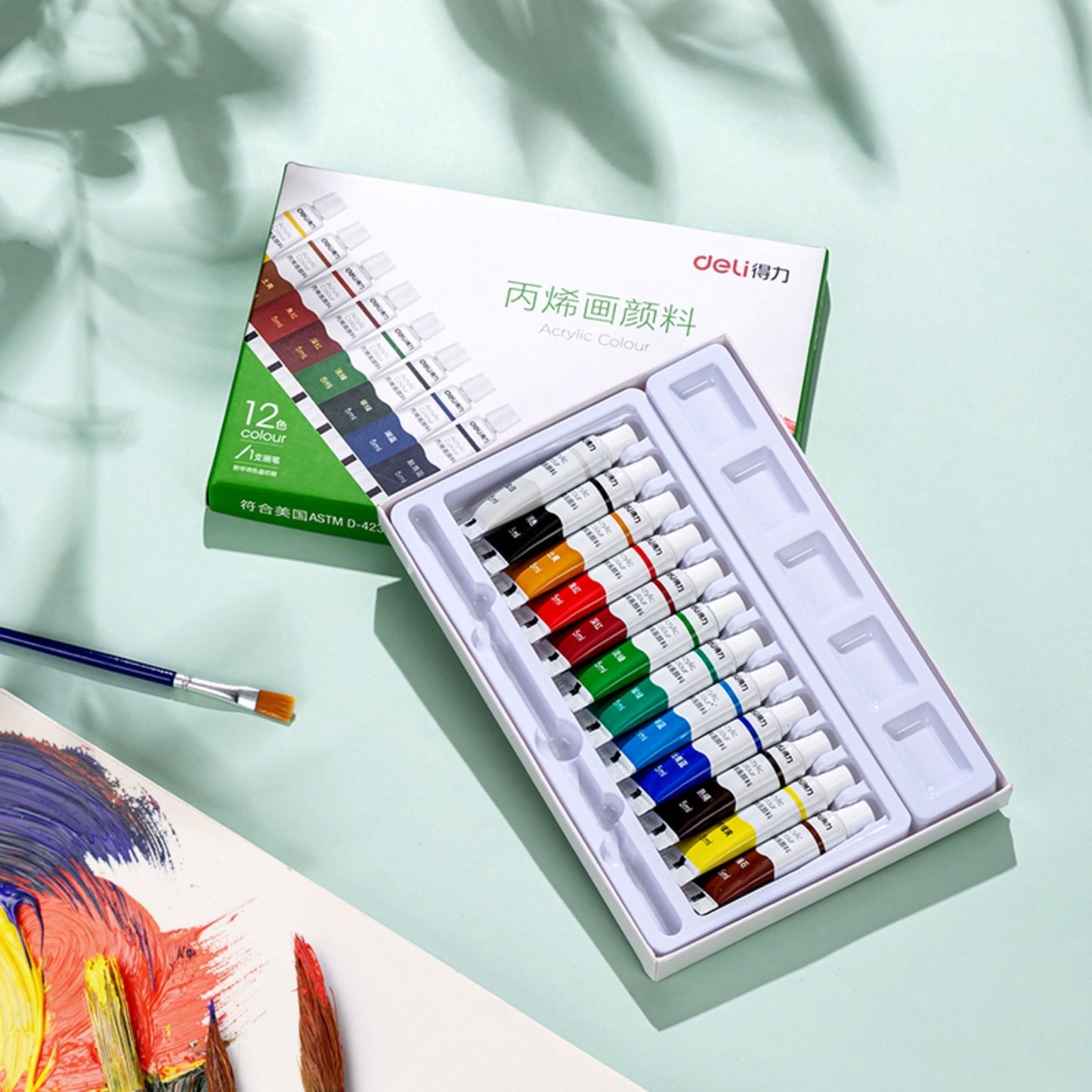 Acrylic Paint with brush